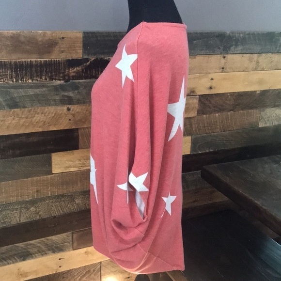 Jupee | Women’s Batwing Top, M, Red & White, Star Pattern - Picture 5 of 8